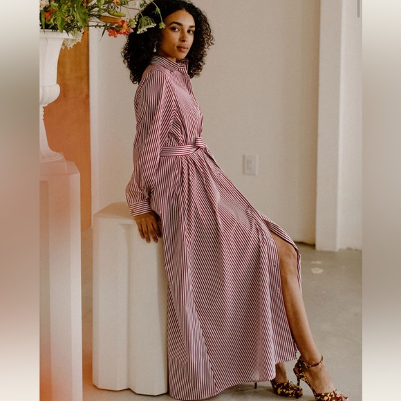 Eleanor Leftwich Dresses & Skirts - NWT Eleanor Leftwich Eleanor Red Stripe Shirtdress Dress Small 2 4 S M Valentine